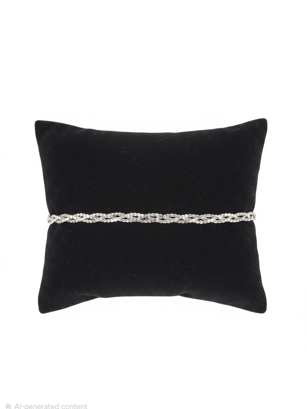 Classic .925 Silver Braided Chain Bracelet 8 In